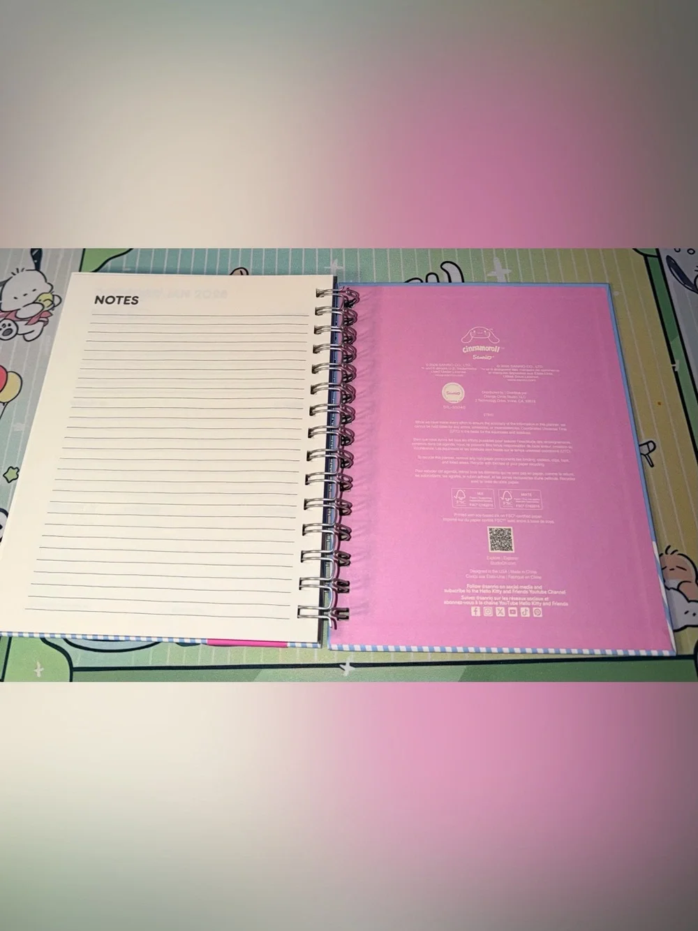 🩵NIP Sanrio Cinnamoroll 17-Month Planner Aug 2026-Dec 2027